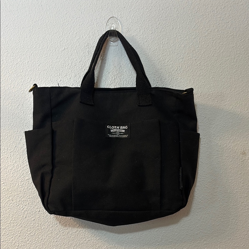 Black Cloth Bag Tote for Men